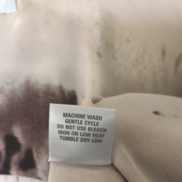 Blouse Long Sleeve Tan and Brown - Picture 5 of 6